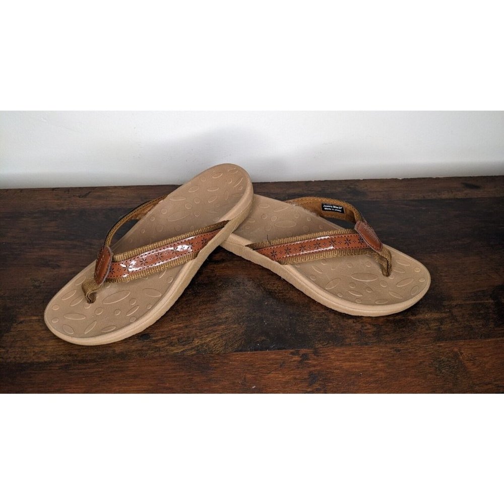 Joomra Women's Flip Flops Arch Support Orthotic Toe Post Thong  Sandals Sz 6.5
